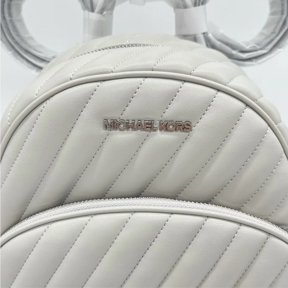 Michael Kors Abbey Medium Backpack Aluminum